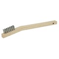 Weiler Vortec Pro Hand Wire Scratch Brush, Fill, Wood Handle, 3 x 7 Rows 44805
